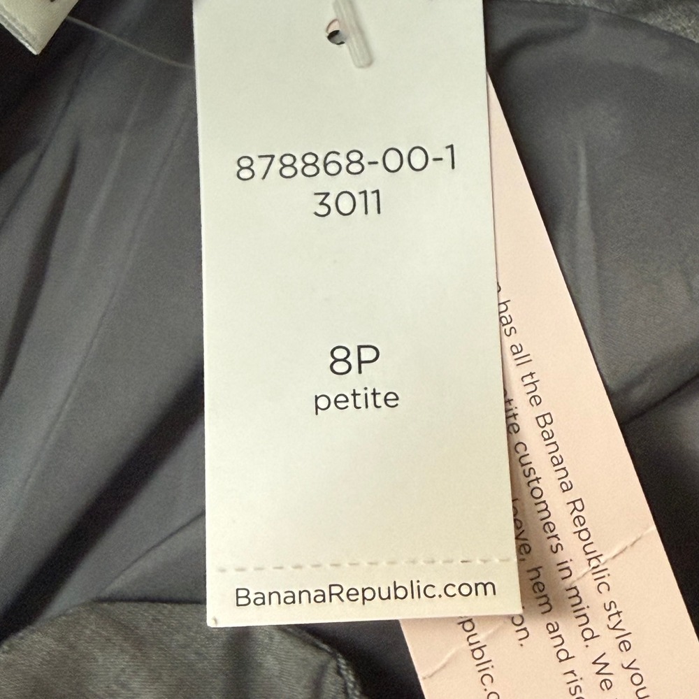 Banana Republic Jackson Fit Pants Womens 8P Gray Wool Blend Fully Lined NWT - Picture 6 of 16
